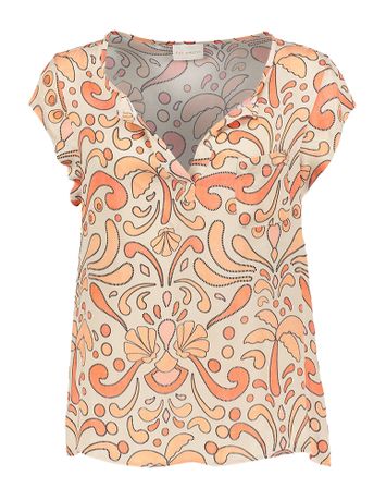 Mulitcolor blouse met korte mouwen Rina Due Amanti