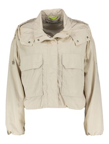 Beige jas in parachutestof Ebony Beaumont