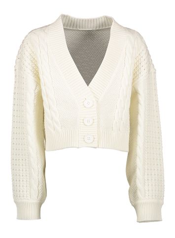 Ecrukleurige Cardigan met kabelmotief Polina Indee