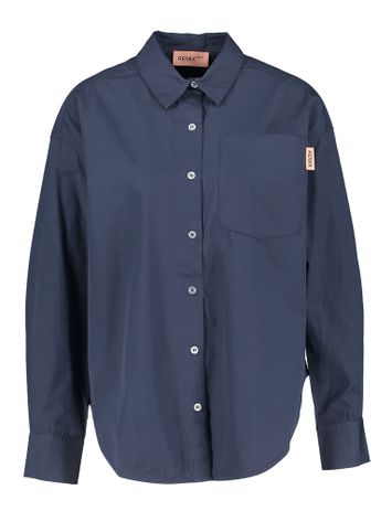 Donkerblauw klassiek hemd Serena Oversized Designers Remix 