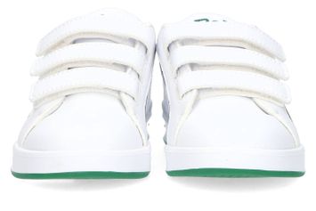 Witte lage sneakers met groen detail en velcro Heritage Court III Ralph Lauren