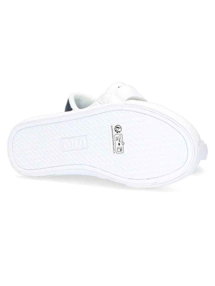Witte lage sneakers met velcro en donkerblauw detail Therra Ralph Lauren