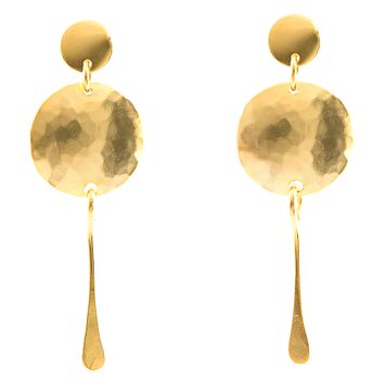 Gouden oorbellen met hanger Taim Creations 
