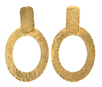 Gouden ovaal oorbellen Taim Creations