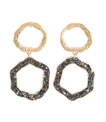 Donkergrijs Pearl oorbellen Taim Creations