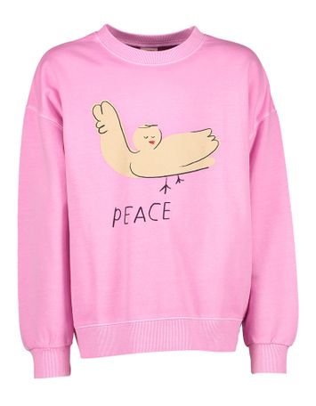 Babyroze katoenen sweater met opdruk Jelly Mallow