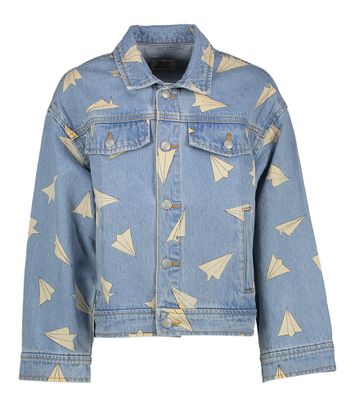 Jeansjasje met ecru vliegerprint Jelly Mallow