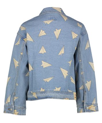 Jeansjasje met ecru vliegerprint Jelly Mallow