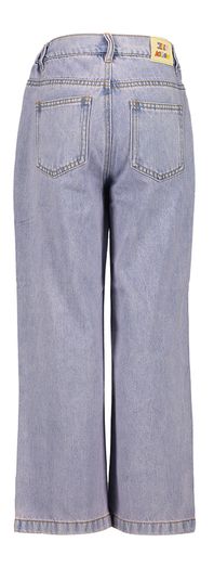 Straight fit jeans met roze glans en hartjes opdruk Jelly Mallow