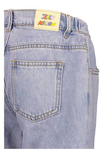Straight fit jeans met roze glans en hartjes opdruk Jelly Mallow