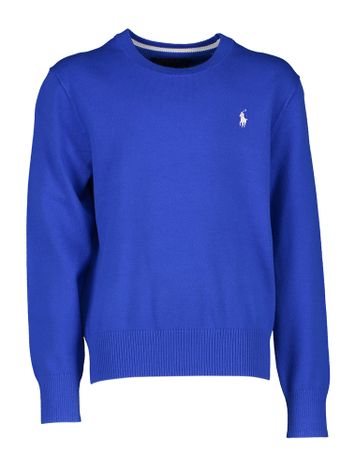 Heritage blauwe pull met ronde hals en lange mouwen Ralph Lauren 