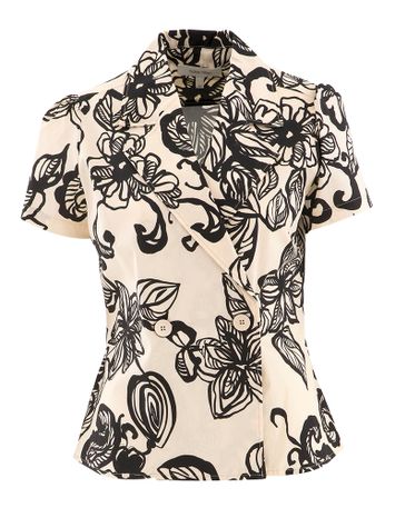 Blouse met korte en bloemenprint Marie Mero