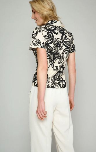 Blouse met korte en bloemenprint Marie Mero