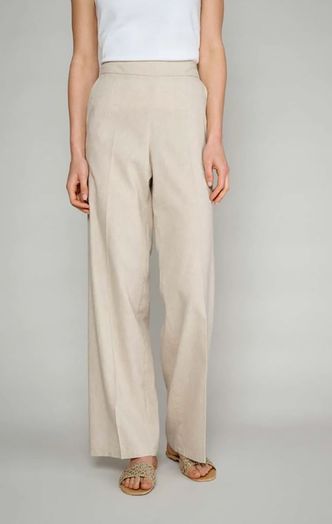 Beige linnen wijde broek Marie Mero