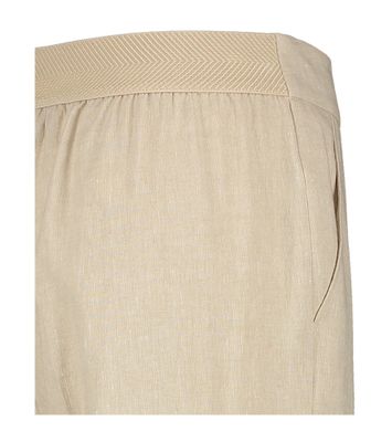 Beige linnen wijde broek Marie Mero