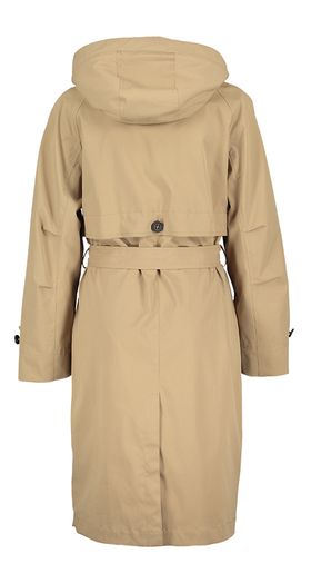 Beige trenchcoat met kap Reset
