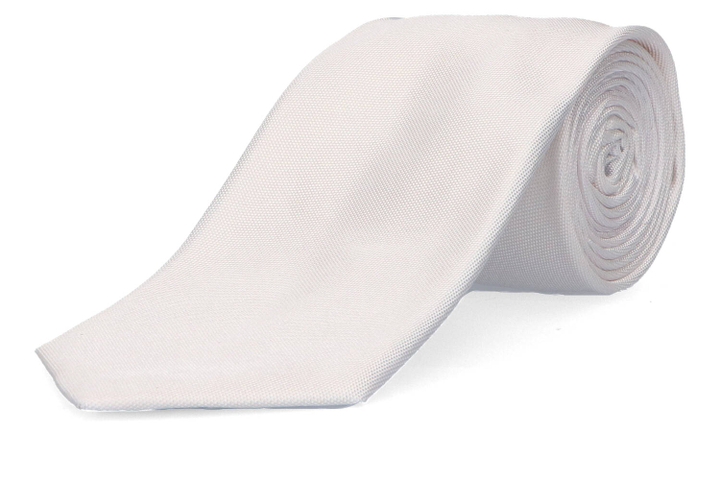 Effen witte zijden das Profuomo Michaelis