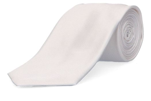 Effen witte zijden das Profuomo Michaelis