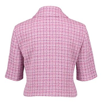 Roze geruit kort jasje Liu Jo
