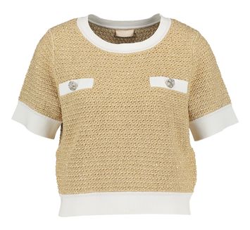 Gouden pull met beige detail Liu Jo