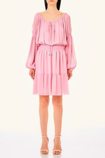 Roos sierlijk off shoulder kleed Liu Jo 