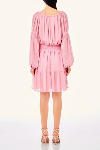 Roos sierlijk off shoulder kleed Liu Jo 