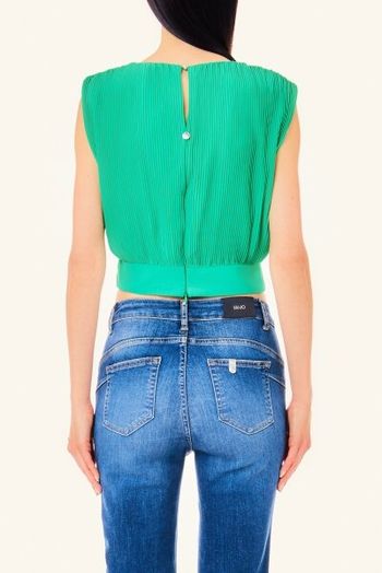 Groene top met elegante plooien Liu Jo