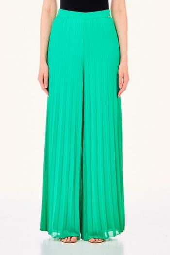 Groene broek met elegante plooien Liu Jo