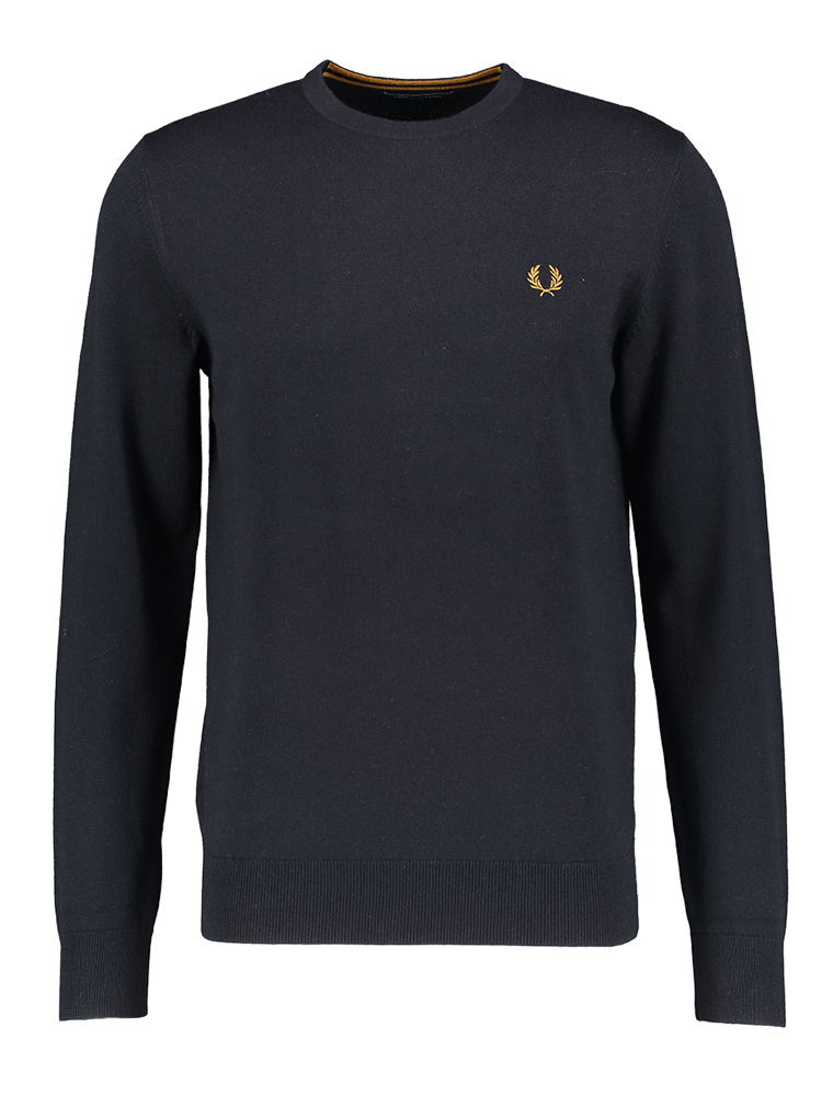 Blauwe trui met logo Fred Perry