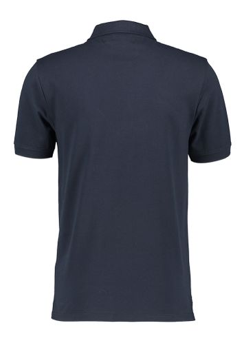 Donkerblauwe polo met logo Lyle & Scott