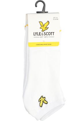 Lyle & Scott Witte katoenen sokken met logo