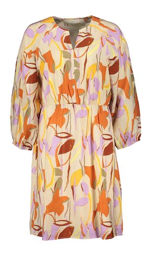 Ecru jurk met multicolor print Tracy Peppercorn