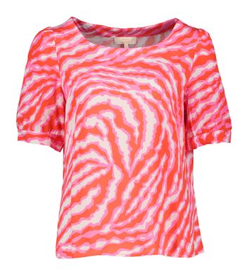 Roze blouse met print Signe Nature