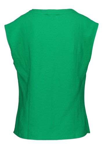 Groene blouse met V-hals en korte mouwen Signe Nature