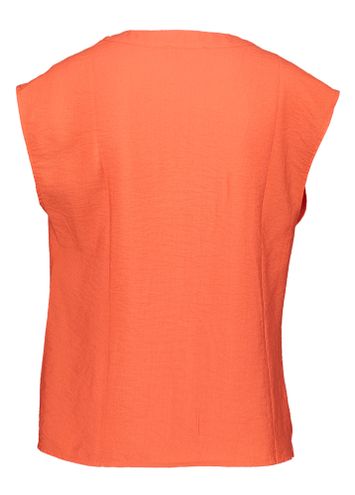 Oranje blouse met V-hals en korte mouwen Signe Nature
