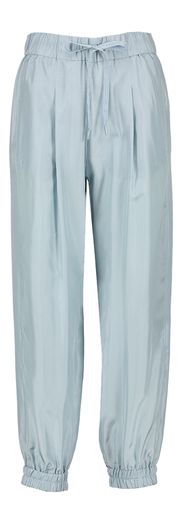 Blauwe glanzende broek met elastiek onderaan Galoppo Marella