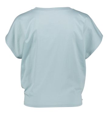 Blauwe t-shirt met knoopdetail Agostine Marella