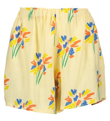 Gele short met multicolor bloemenprint Fireworks Bobo Choses