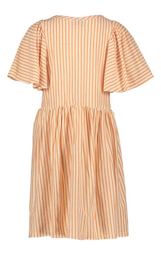 Beige jurk met licht oranje strepen Vertical Stripes Kleed Bobo Choses