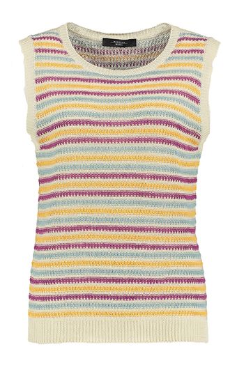 Multicolor gebreide linnen top Caldaia Max Mara Weekend