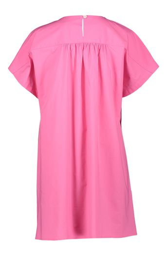 Fuchsia katoenen jurk met ronde hals Aston Maan