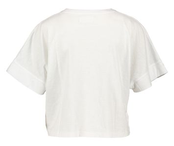 Witte katoenen cropped t-shirt Morgan Maan