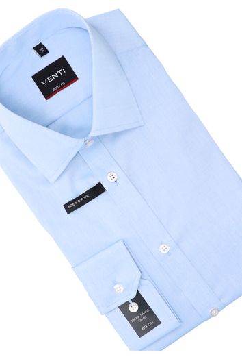 Lichtblauw katoenen hemd (slim fit) met extra lange mouwen Venti