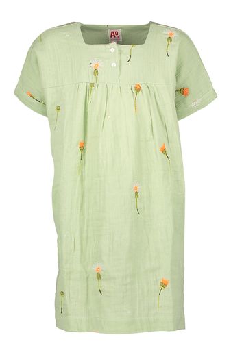 Groen kleedje met bloemenprint AO Girls 