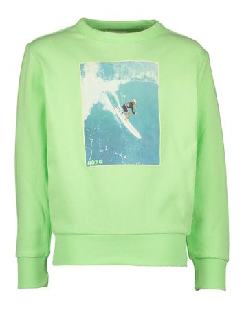 Groene sweater met ronde hals en surfer AO