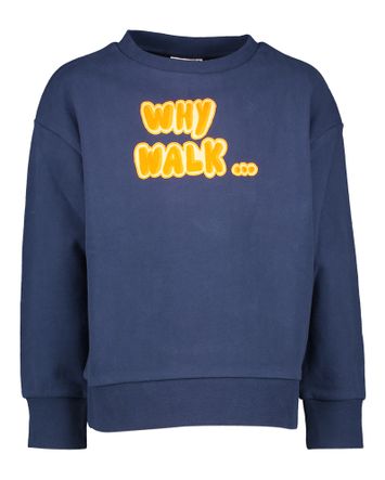 Blauwe sweater met print AO76
