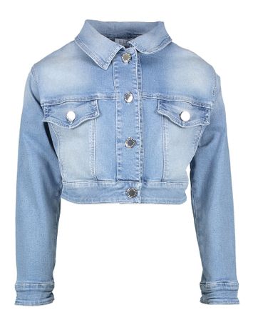 Blauw kort jeansjasje communie Elsy