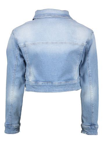 Blauw kort jeansjasje communie Elsy