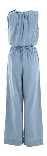 Blauwe jeans jumpsuit met uitsnijdingen in de zij Papaye Bellerose