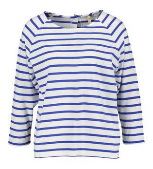 Bellerose Wit en blauw gestreepte t-shirt met lange mouwen Maow